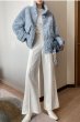 画像11: Women's  sheep shearing  fur coat jacket  fur Cala roll lamb hair coat　リアルシープスキンシャーリングカラロールコート　ジャケット　 (11)