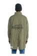 画像4:   Men's military green windproof early  long coat jacket 　男女兼用ユニセックスミリタリーグリーンロングコート ウインドブレーカー (4)
