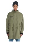画像1:   Men's military green windproof early  long coat jacket 　男女兼用ユニセックスミリタリーグリーンロングコート ウインドブレーカー (1)
