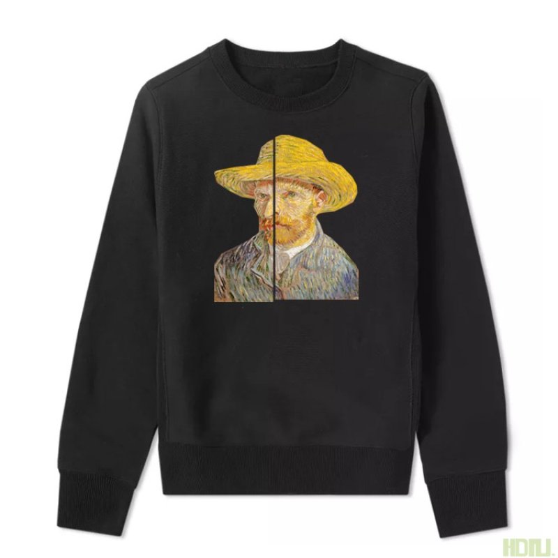 画像4: men's  Van Gogh self-portrait Sweater funny long-sleeved round neck art joint literary shirtmen and women  hooded pullover ユニセッ クス男女兼用 ヴァン ゴッホ パロディープリントプルオーバー スウェットトレーナー (4)
