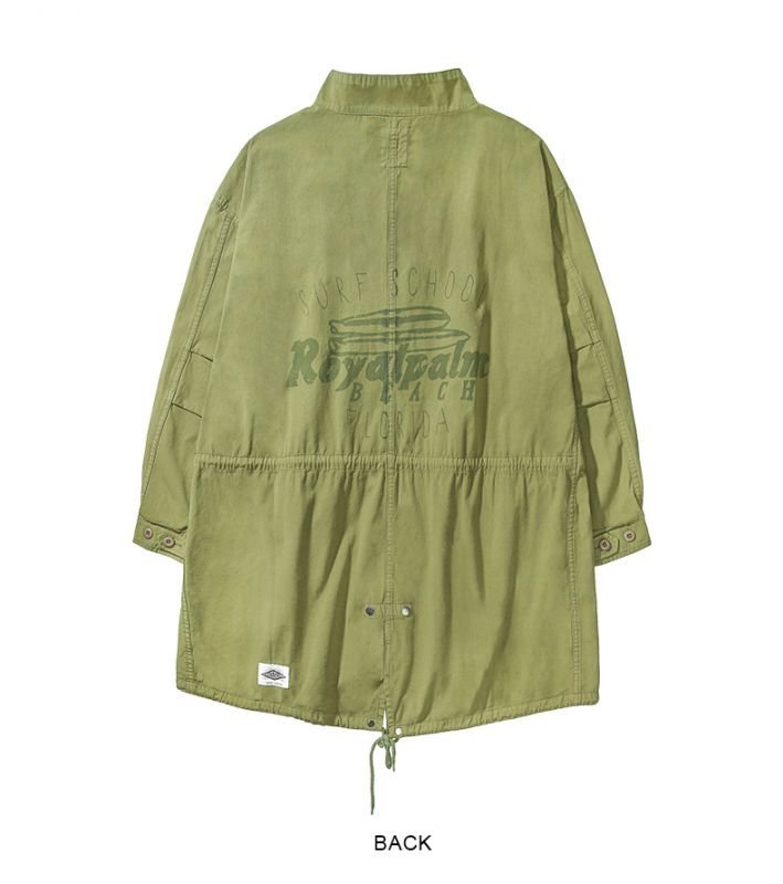 画像7:   Men's military green windproof early  long coat jacket 　男女兼用ユニセックスミリタリーグリーンロングコート ウインドブレーカー (7)