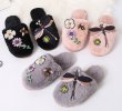 画像5: women's paragraph Baotou fur slippers  sandals ファービジュー&刺繍付きフラットサンダル ルームシューズ　室内履き (5)