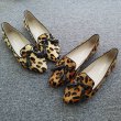 画像4: women's New leopard horse hair leather pointed  bow flat  shoes pumps shoes 本革ハラコフラットローファーパンプス　シングルシューズ (4)