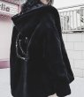 画像6:   Men's lamb wool coat jacket 　男女兼用ユニセックススマイル　ニコちゃんオーバーサイズコート　ジャケット (6)