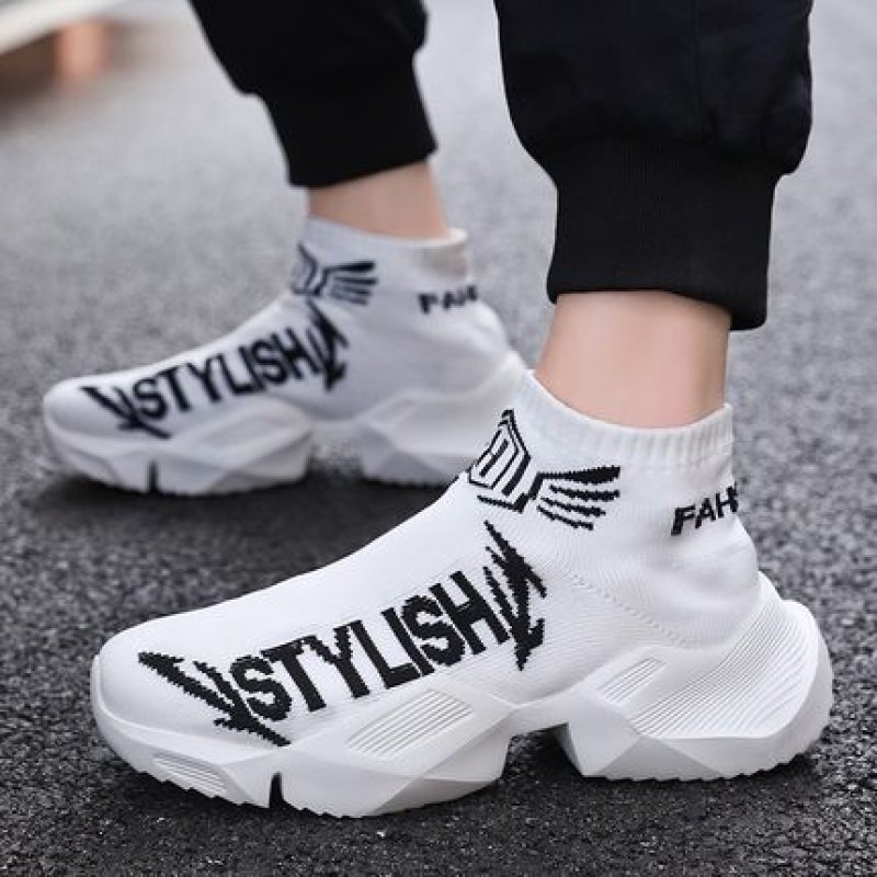 画像3: men's elastic casual socks shoes sneakers bootsソックスエラスティックトスニーカー ブーツシューズ  (3)