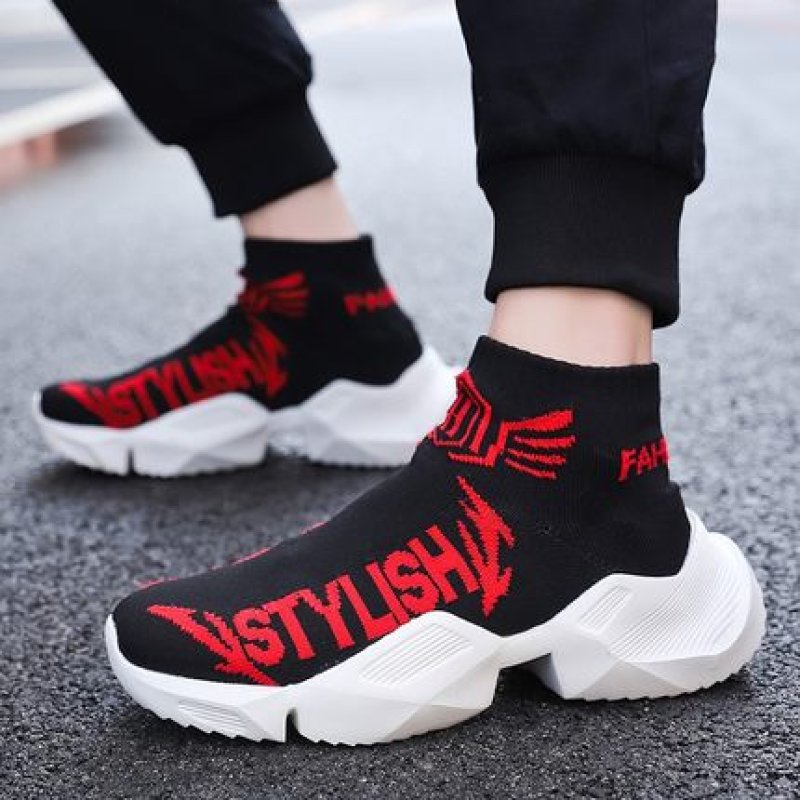 画像5: men's elastic casual socks shoes sneakers bootsソックスエラスティックトスニーカー ブーツシューズ  (5)