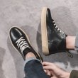 画像5:  Men's Leather lace-up sneakers Low cut and high cut shoes  レザーレースアップスニーカー ローカット＆ハイカットシューズカジュアル シューズ  (5)