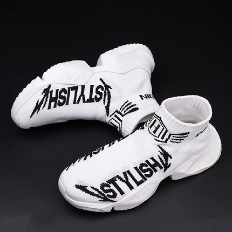 画像8: men's elastic casual socks shoes sneakers bootsソックスエラスティックトスニーカー ブーツシューズ  (8)