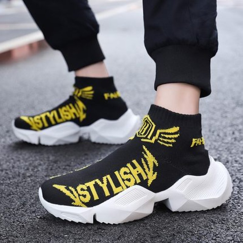 画像4: men's elastic casual socks shoes sneakers bootsソックスエラスティックトスニーカー ブーツシューズ  (4)