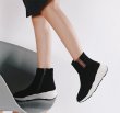 画像6:  women's scrub short boots  booties boots　本革レザーショートチューブフラットブーツ　 (6)