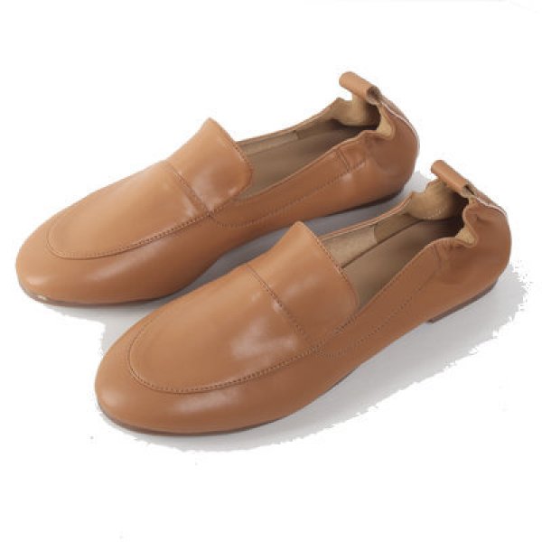 画像1: women's super soft Round head loafers single shoes　ラム本革レザーフラットローファー　スリッポン　パンプス　 (1)