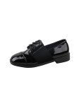画像1: women's Lace-up flat loafers shoes　レースアップローファー パンプス (1)