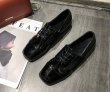 画像4: women's Lace-up flat loafers shoes　レースアップローファー パンプス (4)