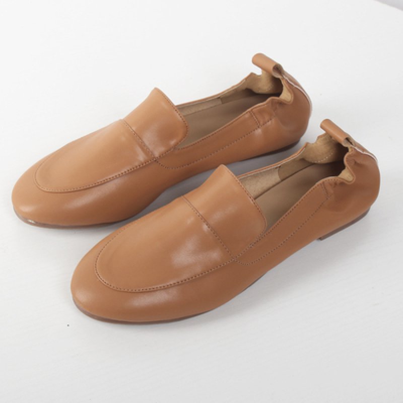 画像15: women's super soft Round head loafers single shoes ラム本革レザーフラットローファー スリッポン パンプス  (15)