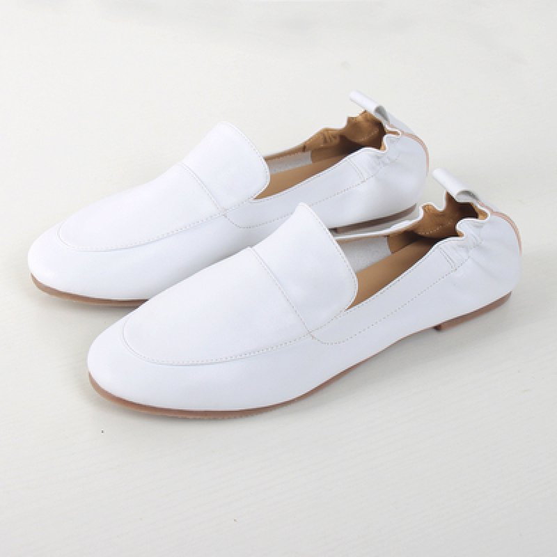 画像6: women's super soft Round head loafers single shoes ラム本革レザーフラットローファー スリッポン パンプス  (6)