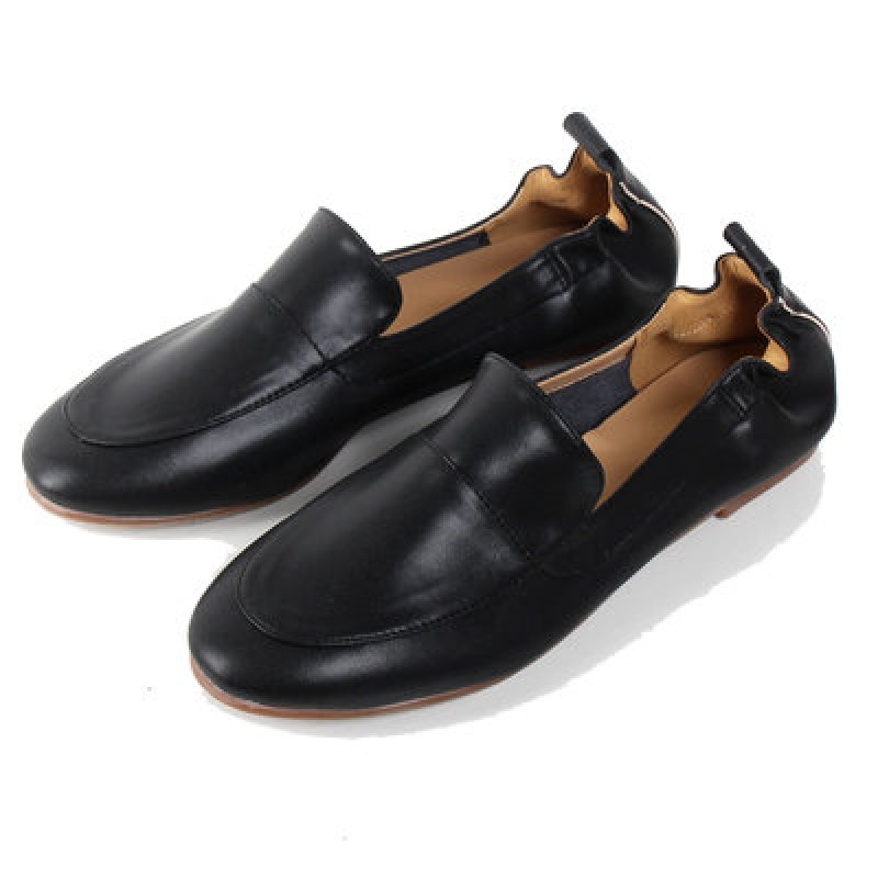 画像2: women's super soft Round head loafers single shoes ラム本革レザーフラットローファー スリッポン パンプス  (2)