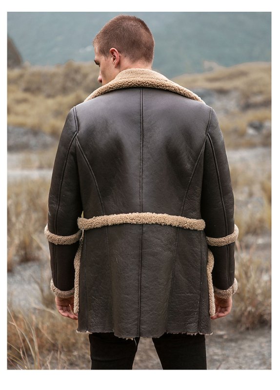 画像6:   Men's Real sheepskin coat with bore リアルシープスキンボアがポイントコート (6)