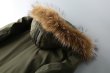 画像3:   Men's Cattle goods raccoon&  duck down jacket coat  リアルラクーンファー付きダウンフライトジャケット　コート (3)