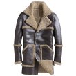 画像1:   Men's Real sheepskin coat with bore リアルシープスキンボアがポイントコート (1)