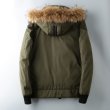 画像2:   Men's Cattle goods raccoon&  duck down jacket coat  リアルラクーンファー付きダウンフライトジャケット　コート (2)