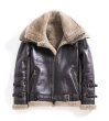 画像1:   Men's Real Sheepskin Riders Flight Military Jacket　 リアルシープスキンボアフライトライダースジャケット　コート (1)