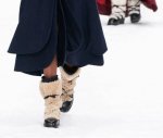 画像6:  women's straps rivet sleeve fur boots ブーツ　モコモコストラップリベットスリーブファーブーツ (6)