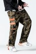 画像7: men's camouflage street trousers beam foot casual multi-pocket  マルチポケット迷彩＆ブラックストリートパンツカジュアルパンツ (7)
