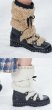 画像11:  women's straps rivet sleeve fur boots ブーツ　モコモコストラップリベットスリーブファーブーツ (11)