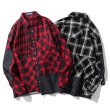 画像3: men's plaid sleeves stitching denim shirt men and women ユニセックス男女兼用チェック＆デニムパッチワーク付きシャツ (3)