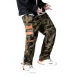 画像1: men's camouflage street trousers beam foot casual multi-pocket  マルチポケット迷彩＆ブラックストリートパンツカジュアルパンツ (1)