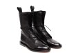 画像7:  women's  British wind with high-top flat boots 　レースアップレザー ブーツ　フラットブーツ (7)