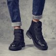 画像4: Men'shigh-topVelcro Martin boots 　メンズ ハイカットレザーベルクロブーツ　スニーカー (4)