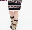 画像8:  women's straps rivet sleeve fur boots ブーツ　モコモコストラップリベットスリーブファーブーツ (8)