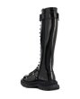 画像9:  women's Race up Long boots　レースアップレザー 厚底ロングブーツ (9)