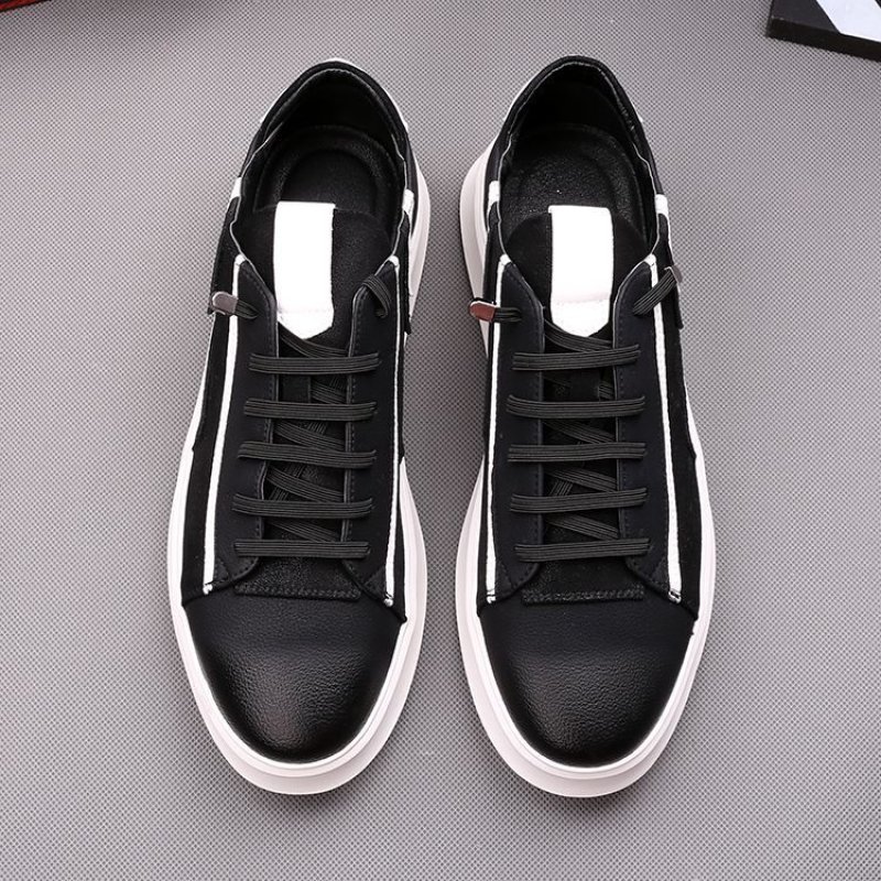 画像5:  Men's Leather lace-up sneakers  shoes  レザーレースアップスニーカーカジュアル シューズ  (5)