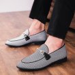 画像4: Men's Houndstooth Flat basic Slip-on shoes Sneakers  千鳥格子フラットスリッポン　スニーカー (4)