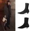 画像11:  women's  elastic socks boots Selectable heel stretch boots　選べるヒールストレッチブーツ ソックスブーツ　マーティンブーツ   (11)