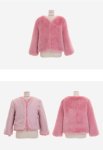画像6: Women's fox fur grass shirt coat  エコファーショートコートジャケット　 (6)