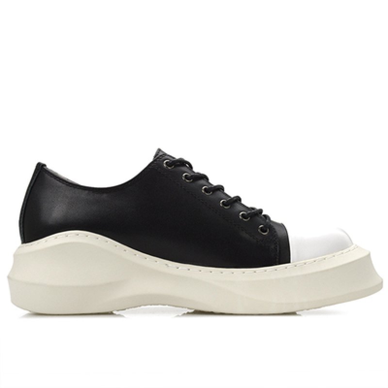 画像2: Men's  soft thick bottom platform shoesshoes プラットフォームラウンドヘッドレースアップシューズ　スリッポン　スニーカー (2)