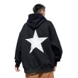 画像2: men's Oversize star print hoodie sweatshirts men and women ユニセックス男女兼用バックスタープリントフーディーパーカースウェットシャツ (2)