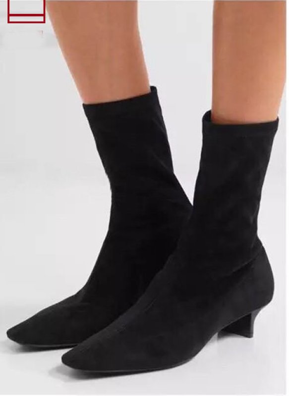 画像6:  women's  elastic socks boots Selectable heel stretch boots　選べるヒールストレッチブーツ ソックスブーツ　マーティンブーツ   (6)