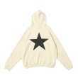 画像1: men's Oversize star print hoodie sweatshirts men and women ユニセックス男女兼用バックスタープリントフーディーパーカースウェットシャツ (1)