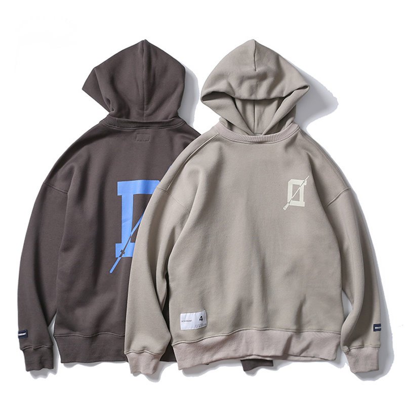 画像6: men's D letter hooded sweater men and women round neck pullover sweatshirts ユニセックス男女兼用Dロゴプリントスウェットシャツ トレーナー　Tシャツ (6)