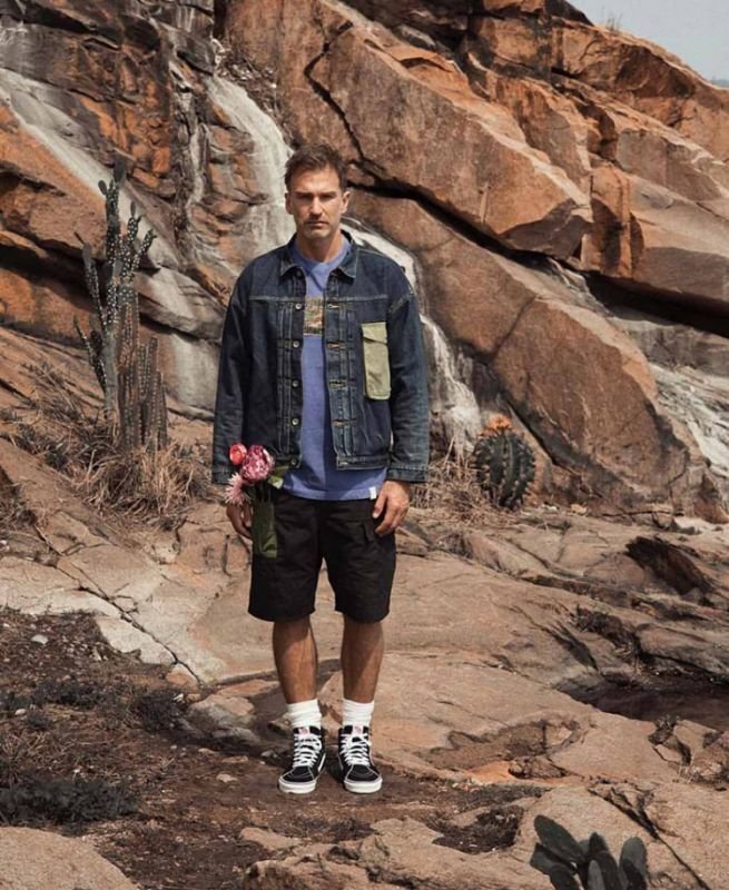 画像7:   Men's washed old military wind tooling denim jacket coat  wash short denim jacket 　男女兼用ユニセックスデニムジャケットGジャン (7)