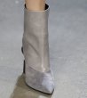 画像8:  women's leather high-heeled pointed sheepskin shaped with a pedal ankle boots キャットウォーク変形ヒールショートブーツシングルブーツアンクルブーティブーツ 　ショートブーツ   (8)