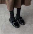 画像4: women's Flat loafers with leather sheepskin fur  shoes　本革レザー＆シープスキンファー付きローファー パンプス (4)