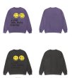 画像4: men's wash water smiley letter printing  sweater sweatshirt　ユニセッ クス男女兼用 ダブルスマイルスウェットトレーナー　プルオーバ (4)