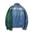 画像3:   Men's  Irregular Mosaic Color Tannin Denim Jacket Retro Washed Contrast Color  denim jacket men and women jacket 　男女兼用ユニセックスモザイクカラータンニンデニムジャケットGジャン　ジャンバー　ブルゾン　ジャケット (3)