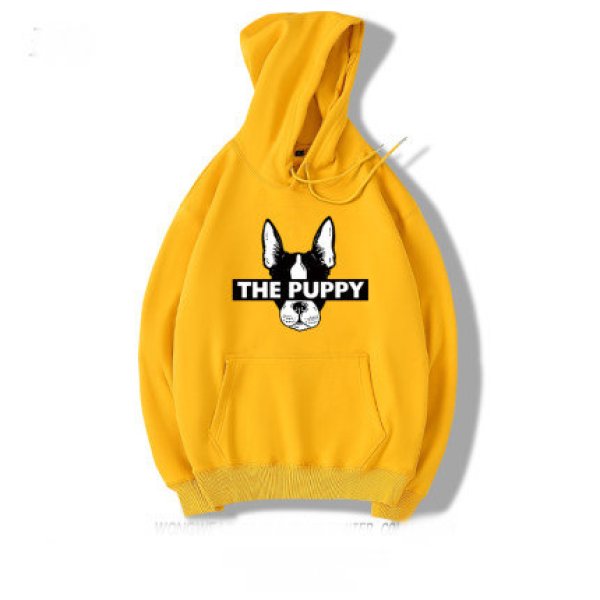 画像1: men's dog print hoodie trainer hoodie sweatshirt  　ユニセッ クス男女兼用 ドッグプリントスウェットフーディーパーカートレーナー　 (1)