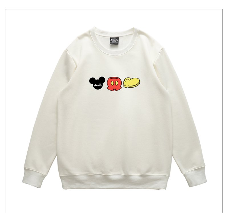 画像3: Women's Mickey Trainer Sweat Pullover sweater  ユニセックス男女兼用  ミッキースウェットトレーナー長袖セータープルオーバー　 (3)